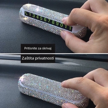 Plastični automobilni ukras s privremenom parkirnom pločom i otiskom logotipa