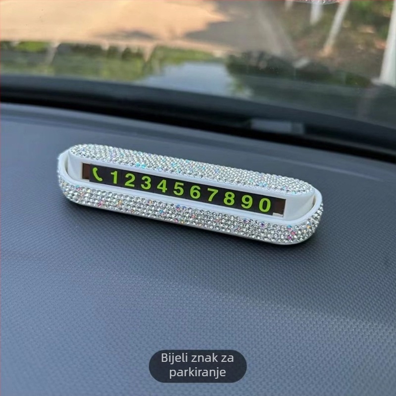 Plastični automobilni ukras s privremenom parkirnom pločom i otiskom logotipa