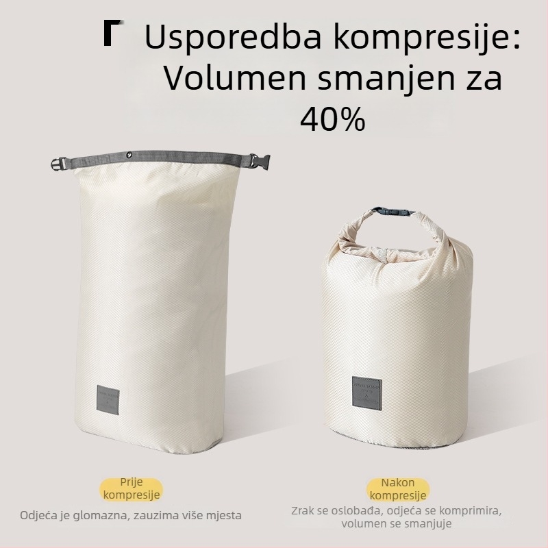 Sklopiva kompresijska torba za odjeću, prijenosna, velika zapremina, otporna na prašinu, za putovanja