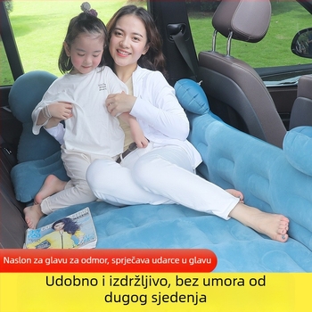 Automobilski nafukljivi madrac 135×80 cm sa flokiranom površinom i sigurnosnom barijerom