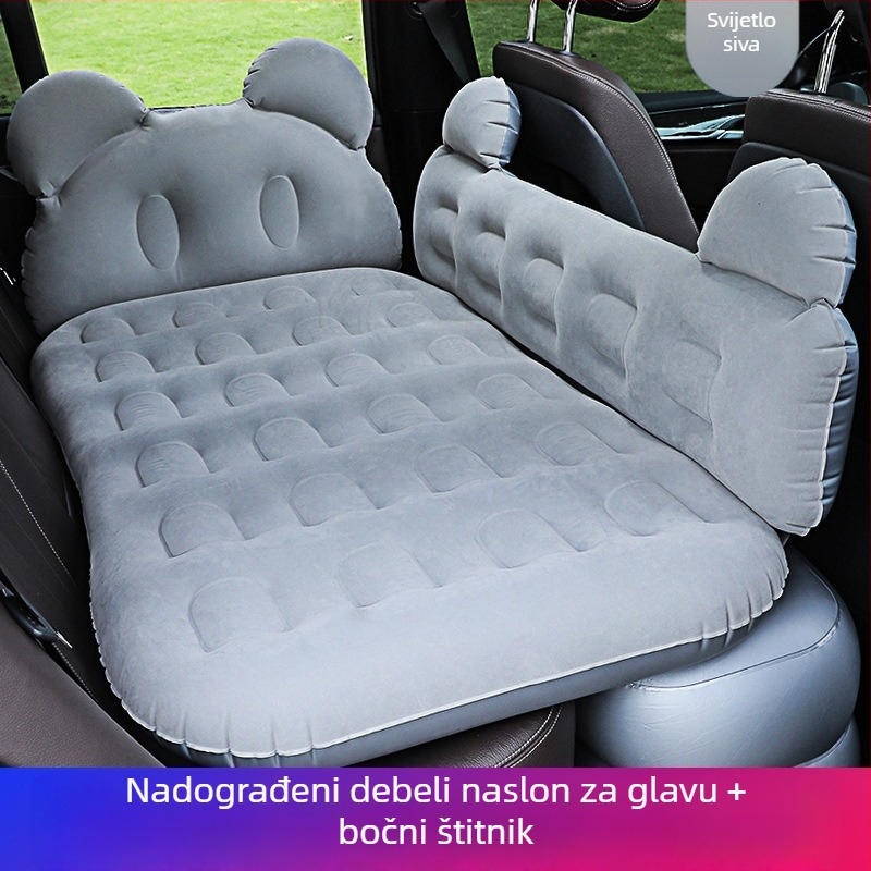 Automobilski nafukljivi madrac 135×80 cm sa flokiranom površinom i sigurnosnom barijerom
