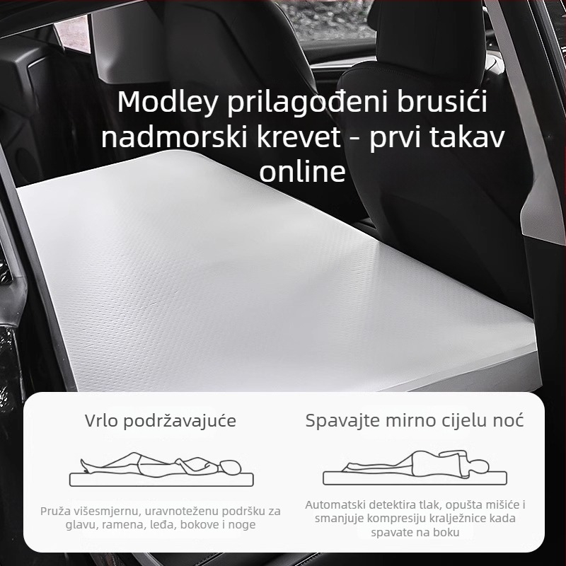 Naduvani auto madrac za stražnje sjedalo Tesla Model Y – madrac za noćno kampiranje (PVC)