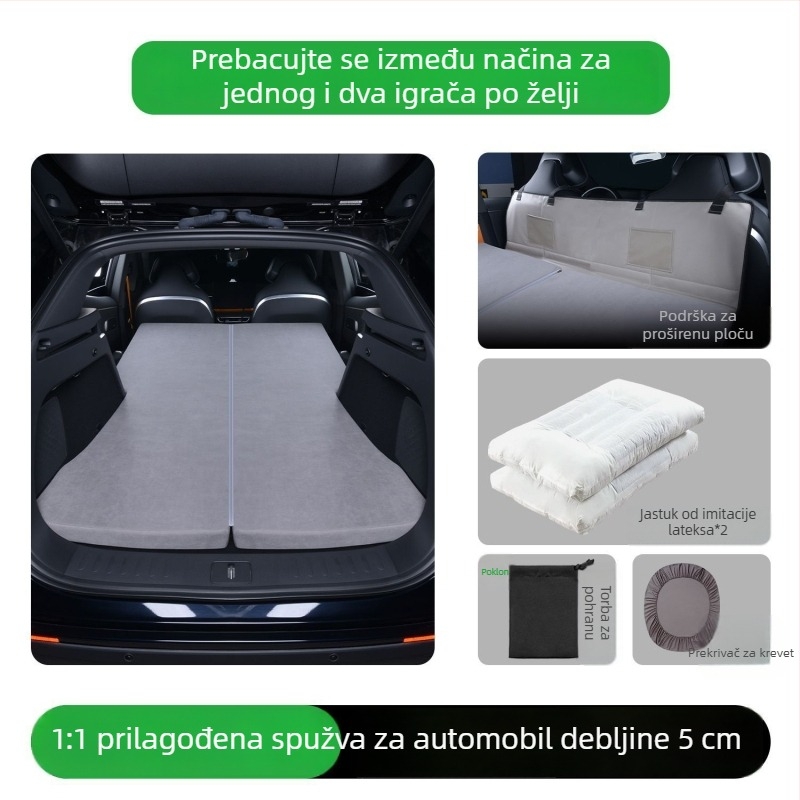 Zhijie R7 auto madrac, kompatibilan s modelima 24-26, madrac za prtljažnik, bez pumpe, za putovanja i kampiranje.