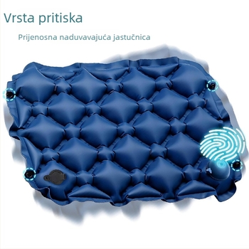 Naduvna podloga za kampiranje na otvorenom; ultra lagana; debljina 5 cm; težina 90 g; materijal: 40d najlon TPU; prilagodljiva