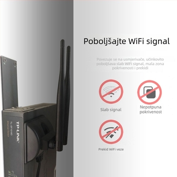 Dvojpasmasta bežična antena 2.4 GHz/5.8 GHz, dobitak 10 dBi, SWR ≤ 1.8, stolni usisni nosač, za WiFi i Bluetooth