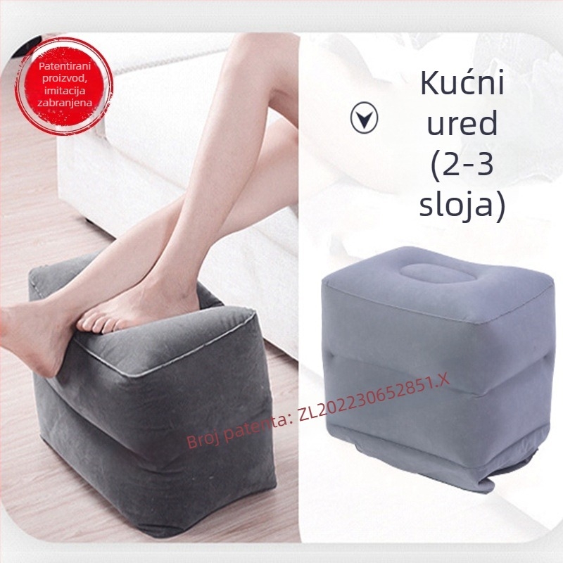 Naduvani tabure za stopala, flokirani PVC, 0,4 mm debljina, podesiva, model ZM403046-0202