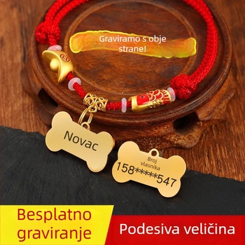 Ogrlica za kućne ljubimce s anti-izgubom, gravura koi, smoleni materijal, za mačke, stil princeze