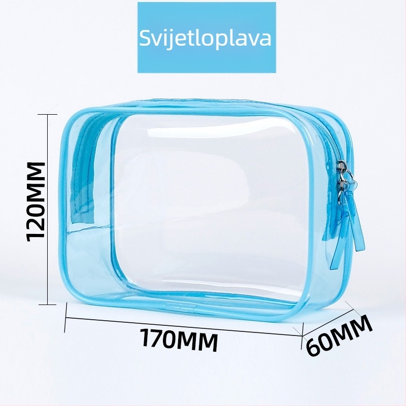 Prozirna PVC torbica za kozmetiku, vodootporna, putna torbica sa zatvaračem