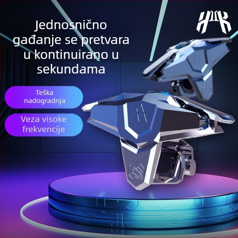 JS66 gaming kontroler s pulsnim gumbom za PUBG Mobile, Naraka Bladepoint i CrossFire — USB sučelje, ABS kućište, bez vibracija, za iOS i Android