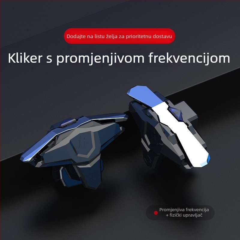 JS66 gaming kontroler s pulsnim gumbom za PUBG Mobile, Naraka Bladepoint i CrossFire — USB sučelje, ABS kućište, bez vibracija, za iOS i Android