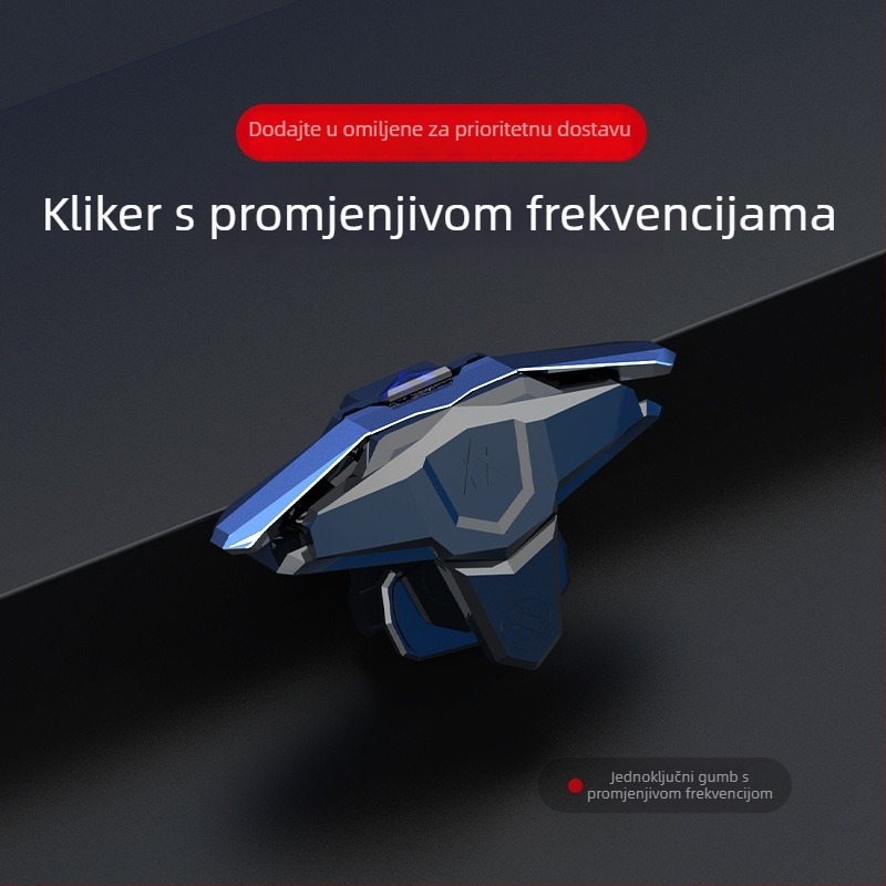 JS66 gaming kontroler s pulsnim gumbom za PUBG Mobile, Naraka Bladepoint i CrossFire — USB sučelje, ABS kućište, bez vibracija, za iOS i Android