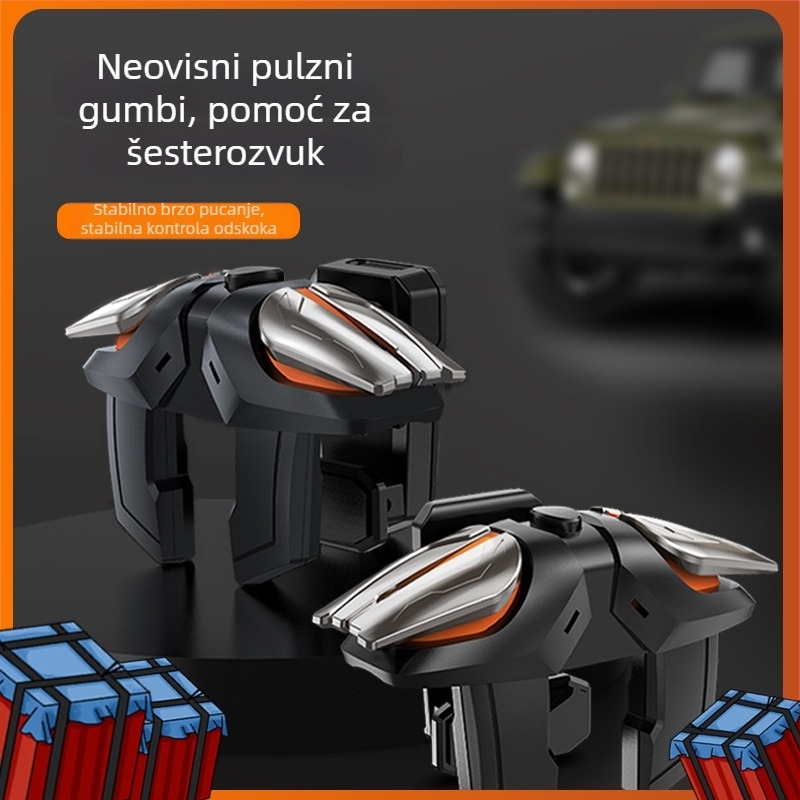 Magic Duck js-61 bežični gamepad sa šestoprstnim impulznim auto-clickerom, USB-C sučelje, ABS+cinkova zlitina, težina 0,1 kg