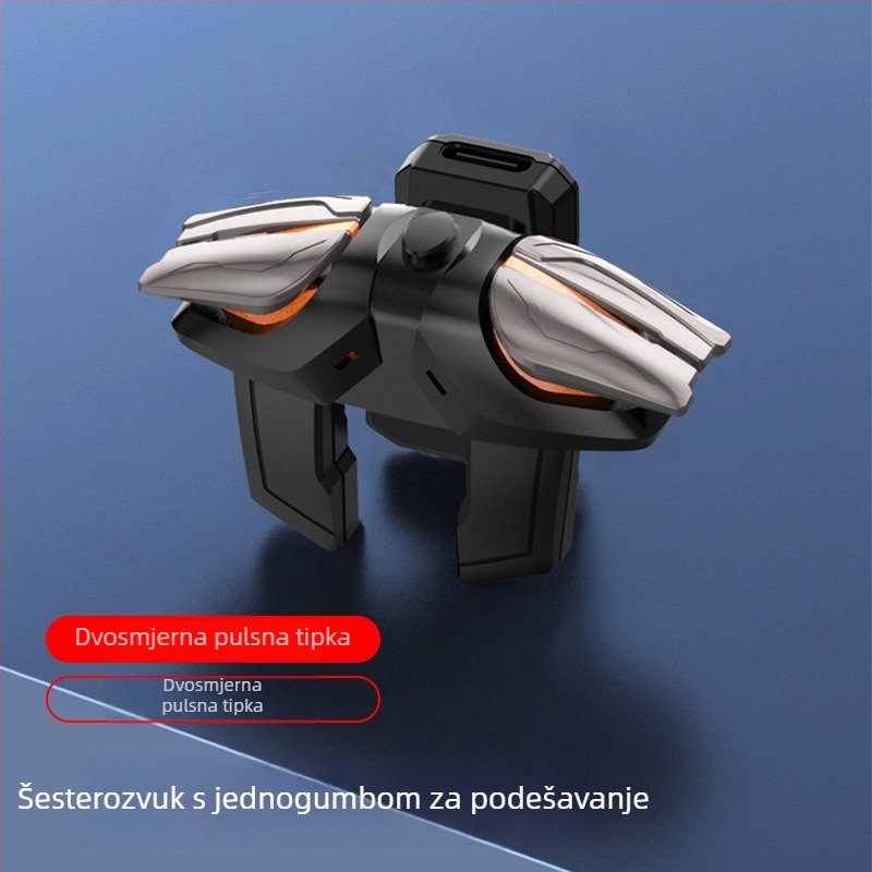 Magic Duck js-61 bežični gamepad sa šestoprstnim impulznim auto-clickerom, USB-C sučelje, ABS+cinkova zlitina, težina 0,1 kg