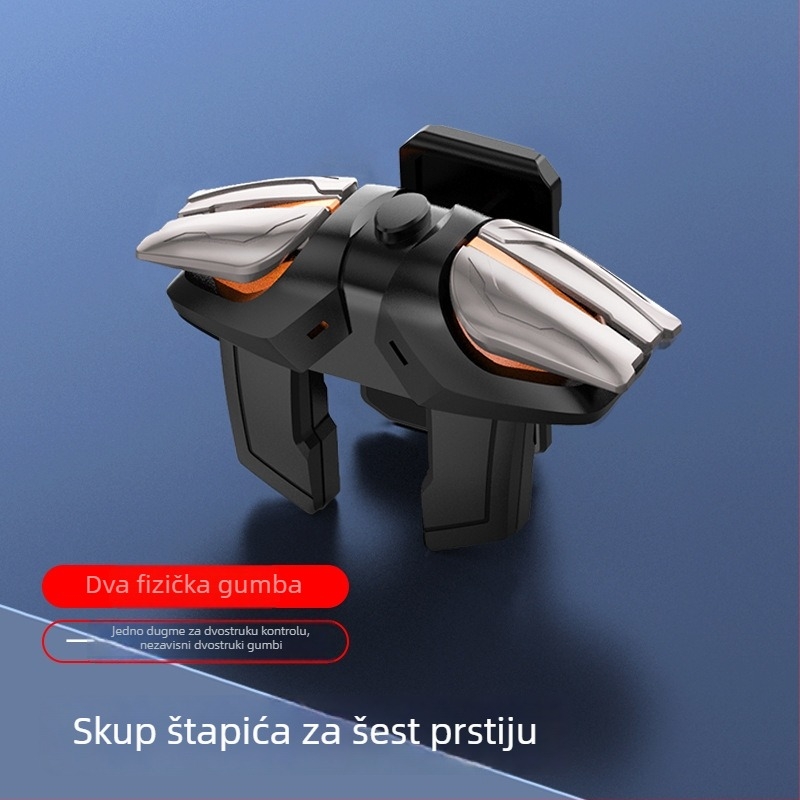 Magic Duck js-61 bežični gamepad sa šestoprstnim impulznim auto-clickerom, USB-C sučelje, ABS+cinkova zlitina, težina 0,1 kg