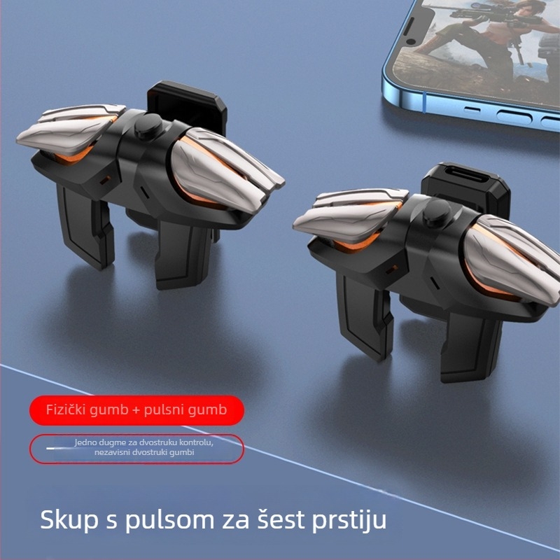 Magic Duck js-61 bežični gamepad sa šestoprstnim impulznim auto-clickerom, USB-C sučelje, ABS+cinkova zlitina, težina 0,1 kg