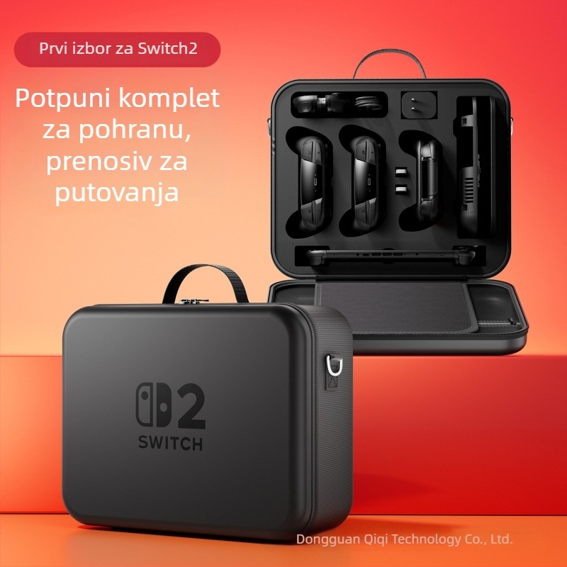 Torba za pohranu Nintendo Switch 2 s EVA materijalom i naramenicom, kompatibilna sa Switch 2, kutija velike kapacitete za kartice igara — dimenzije 36×28.5×13 cm, težina 960 g