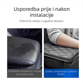 Podložak za srednji naslon autosjedalice — univerzalni, pamuk + PU koža, protuklizni, prilagodljiva