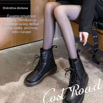 Čarape s mrežastim uzorkom i slovom P, tanke prozirne za ljeto, poliester