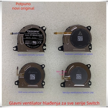 Switch OLED/Lite hladnjak s integriranim radijatorom i ventilatorom — kompatibilan sa serijom Switch, 60 g, aluminijska legura + ABS