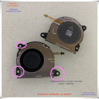 Switch OLED/Lite hladnjak s integriranim radijatorom i ventilatorom — kompatibilan sa serijom Switch, 60 g, aluminijska legura + ABS