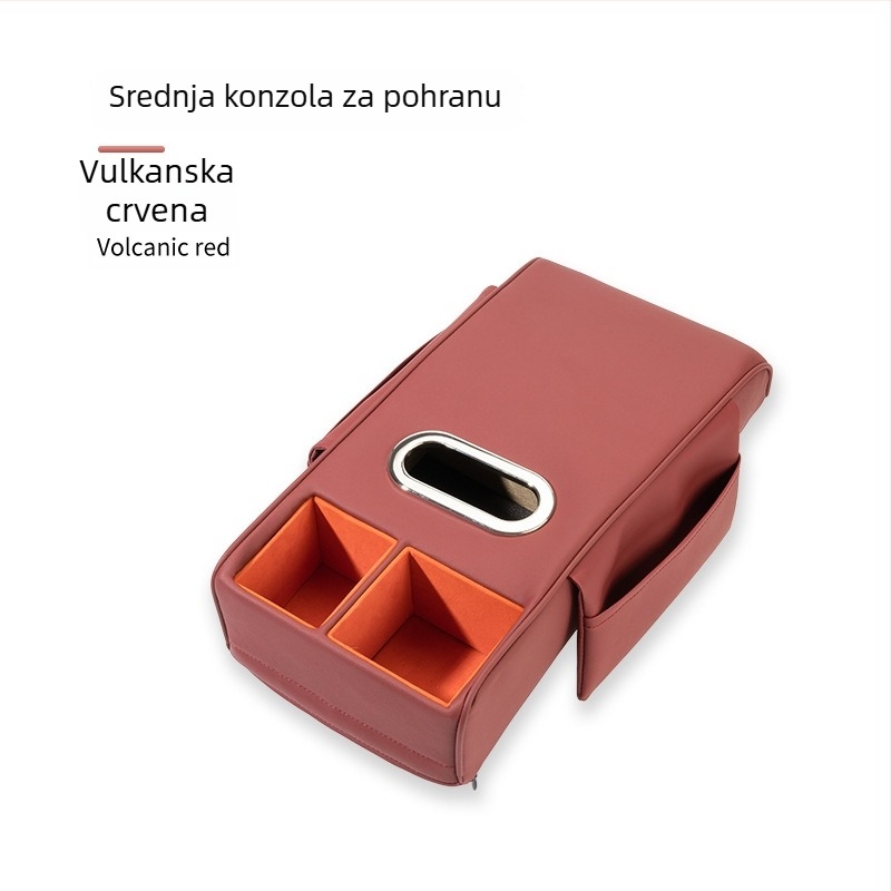 Meinan kožna podložka za kutiju naslona za ruku – univerzalna automobilska jastučnica za središnju konzolu s podrškom za ugradnju i prilagodbom