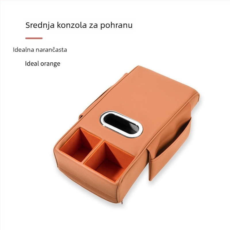 Meinan kožna podložka za kutiju naslona za ruku – univerzalna automobilska jastučnica za središnju konzolu s podrškom za ugradnju i prilagodbom