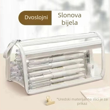 Prozirna pernica za olovke, Marka Unique Item, PVC materijal, Japanski stil, Univerzalni dizajn, IP dozvola: Ne