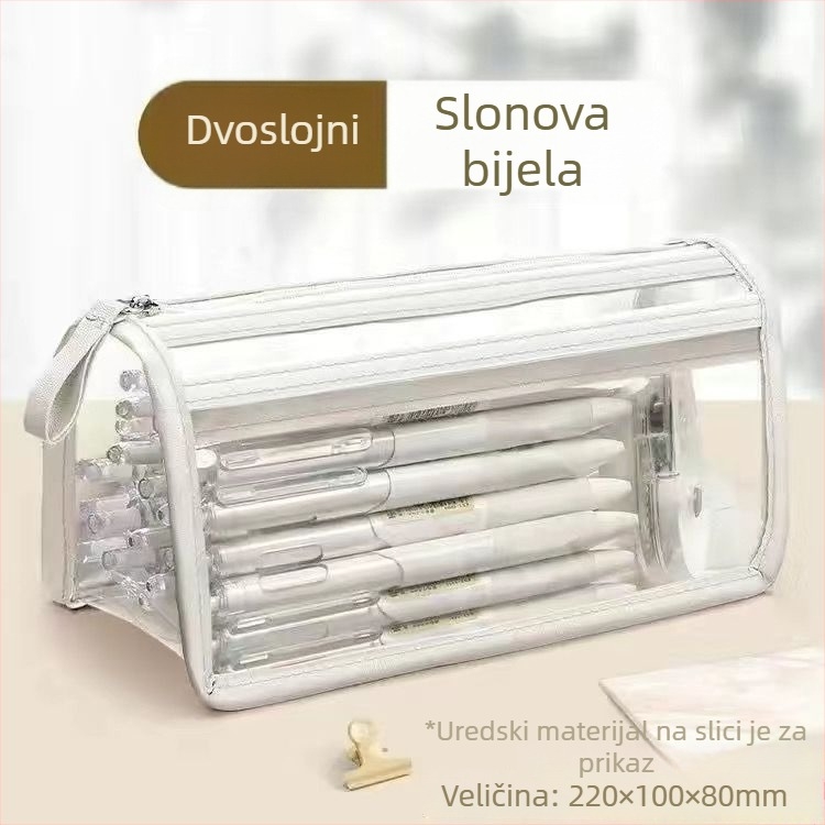 Prozirna pernica za olovke, Marka Unique Item, PVC materijal, Japanski stil, Univerzalni dizajn, IP dozvola: Ne