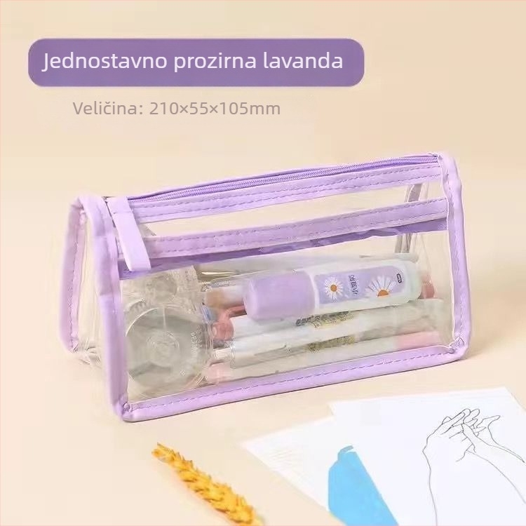Prozirna pernica za olovke, Marka Unique Item, PVC materijal, Japanski stil, Univerzalni dizajn, IP dozvola: Ne