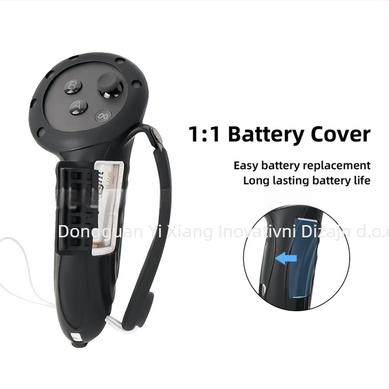 Duga drška silikonski zaštitni pokrov za Quest 3/Quest 3s – protiv klizanja, protiv pada, protiv udara; Injekcijsko lijevanje; 160 g; Materijali: silikon, PC, nylon, ABS, PP, TPU; Kompatibilnost: Quest 3/Quest 3s