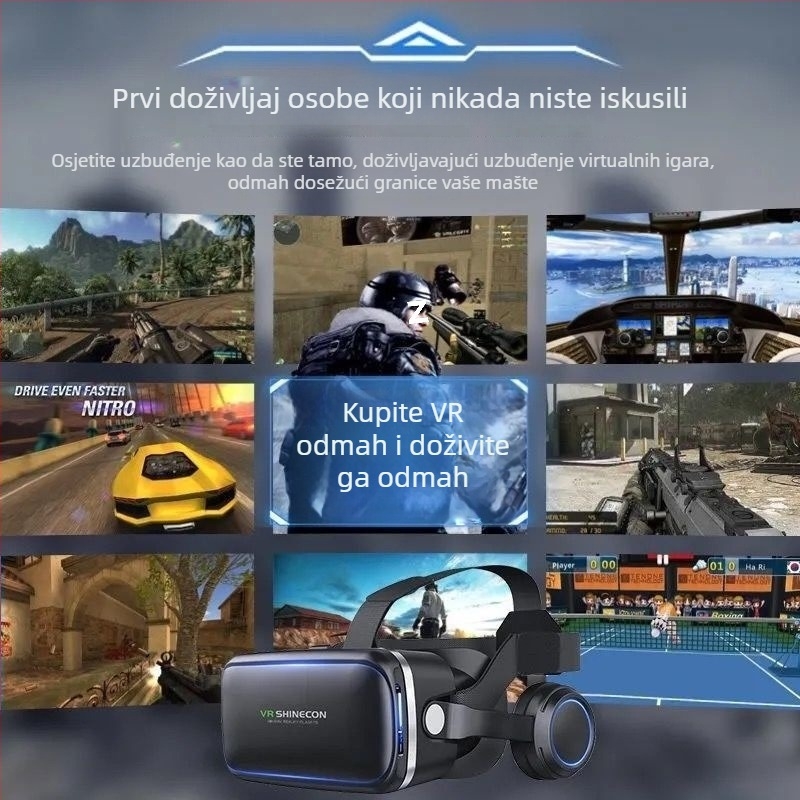 VR naočale – Impresivan 3D headset za pametni telefon, kućno kino • Zaslon: 32, Razlučivost: Bez zaslona, Pametno nosivo uređaj