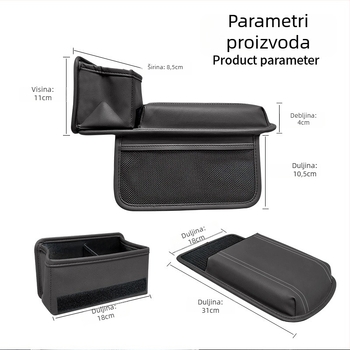 Podizna podloga za srednji naslon automobila - koža, Kallitz, opća namjena, kod Klzfsd-01