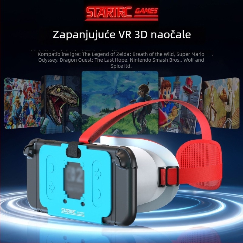 VR slušalice kompatibilne s Nintendo Switch 2, na glavi, 32-inčni zaslon, model: VR naočale za nošenje