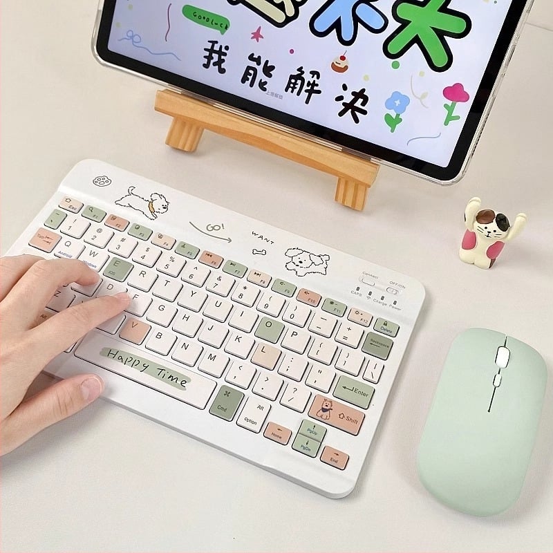 Bežično Bluetooth tipkovnica za tablet, kompatibilna s Apple iPad, Huawei MatePad Air 12 i Xiaomi Pad7 uz ergonomska podršku