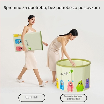 Sklopiva dječja kada za kupanje, PVC materijal, za djecu, s kontrolom temperature i funkcijom mjehurića