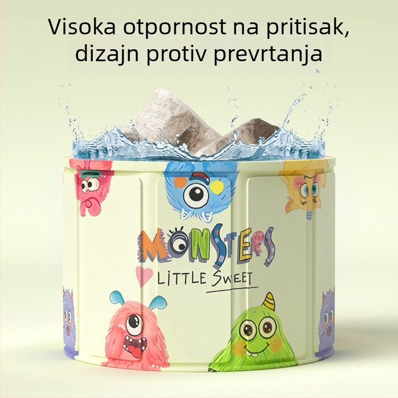 Sklopiva dječja kada za kupanje, PVC materijal, za djecu, s kontrolom temperature i funkcijom mjehurića