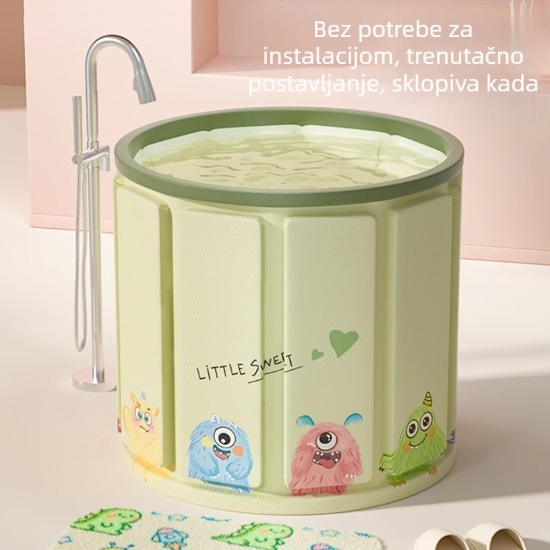 Sklopiva dječja kada za kupanje, PVC materijal, za djecu, s kontrolom temperature i funkcijom mjehurića