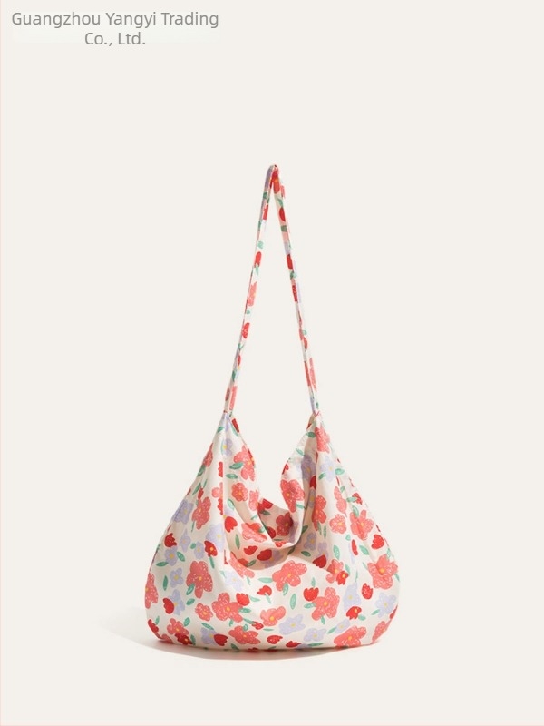 Orange Girl Tote torba – stil Fresh and Sweet, pamuk materijal, vertikalni kvadratni oblik, magnetska kopča