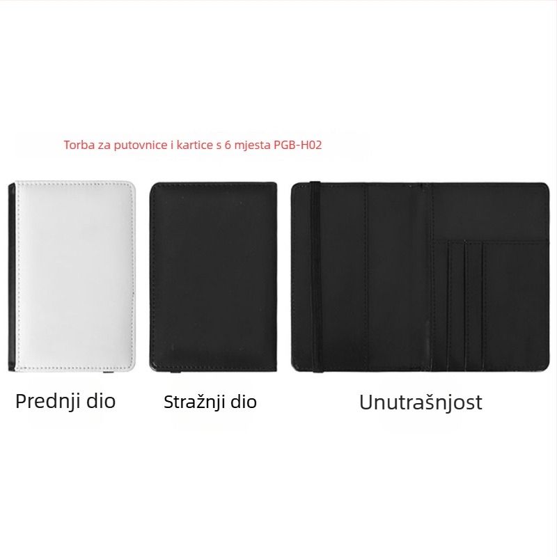PU kožni novčanik s džepom za kartice i novčiće, površina pogodna za sublimaciju, svakodnevna upotreba