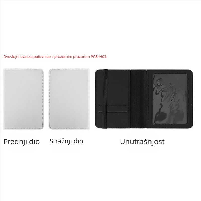 PU kožni novčanik s džepom za kartice i novčiće, površina pogodna za sublimaciju, svakodnevna upotreba