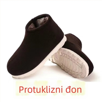 Unisex pamučne kućne papuče s debelim đonom u etničkom stilu, protivklizne i otporne na habanje za zimu