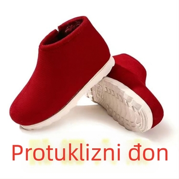 Unisex pamučne kućne papuče s debelim đonom u etničkom stilu, protivklizne i otporne na habanje za zimu