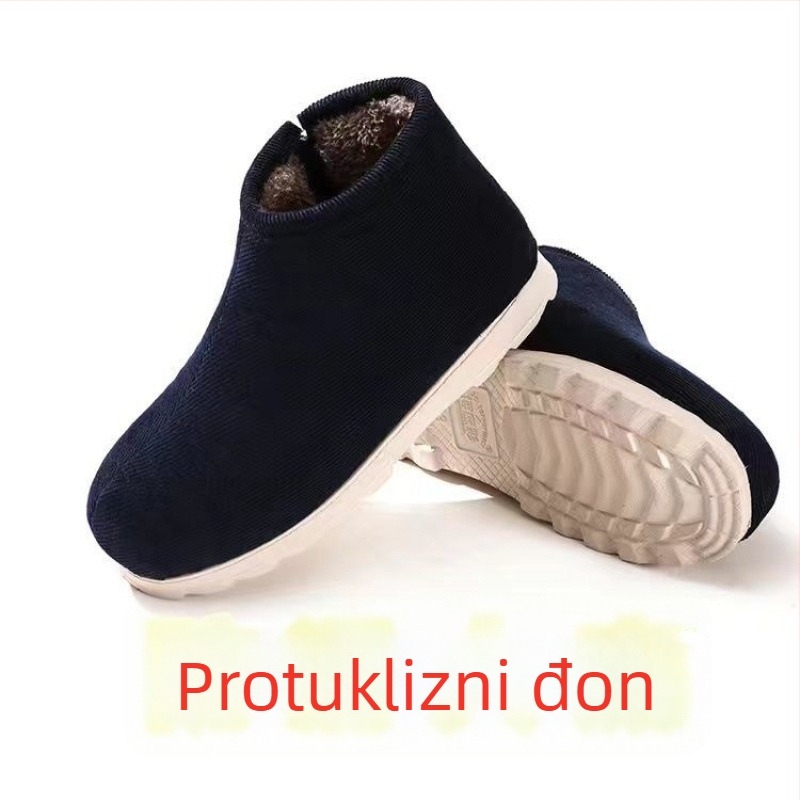 Unisex pamučne kućne papuče s debelim đonom u etničkom stilu, protivklizne i otporne na habanje za zimu