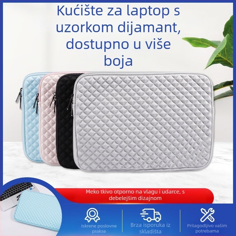 Unutarnja torba za prijenosno računalo od Lycre sa zatvaračem za MacBook Air/Pro; vodootporna, otporna na udarce i prašinu; džep za prijenosno računalo; flanelna podstava
