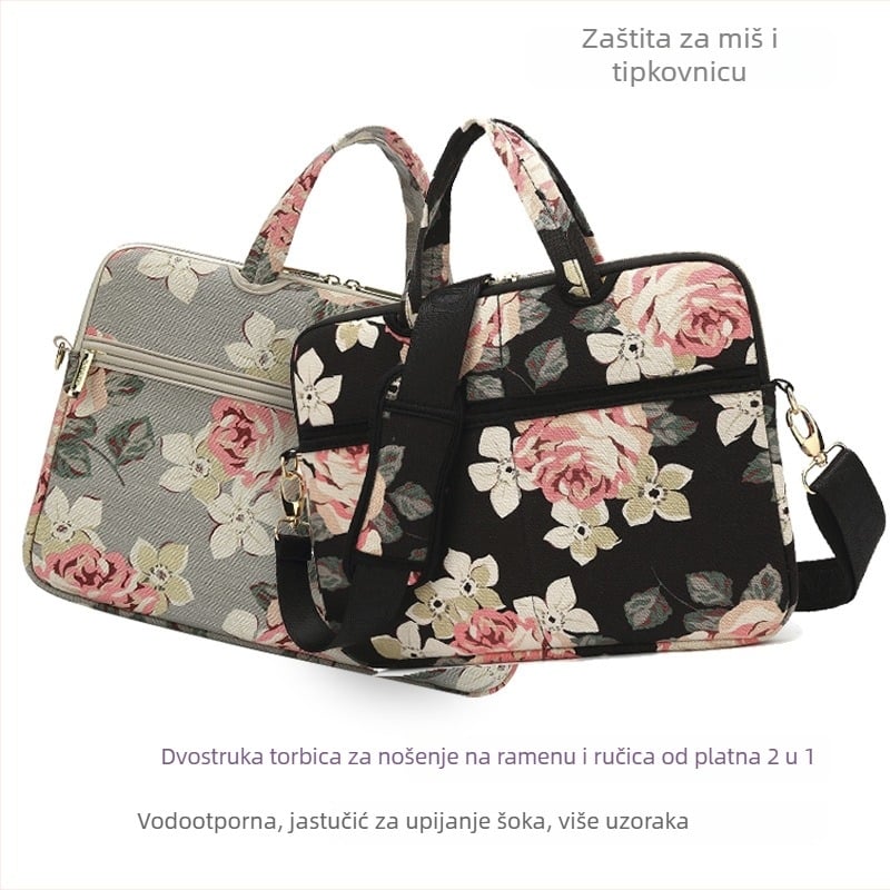 Kayond KY-20 Torba preko ramena za notebook/tablet – Platno, Zip, Unutarnji džep sa zipom, Džep za telefon, Prugasti uzorak