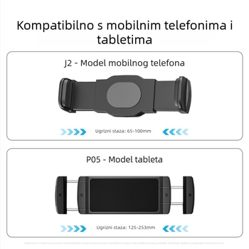 Klip držač za telefon s 17 mm kugličnom glavom, ABS, univerzalni auto nosač za telefon i tablet, jednostavan stil