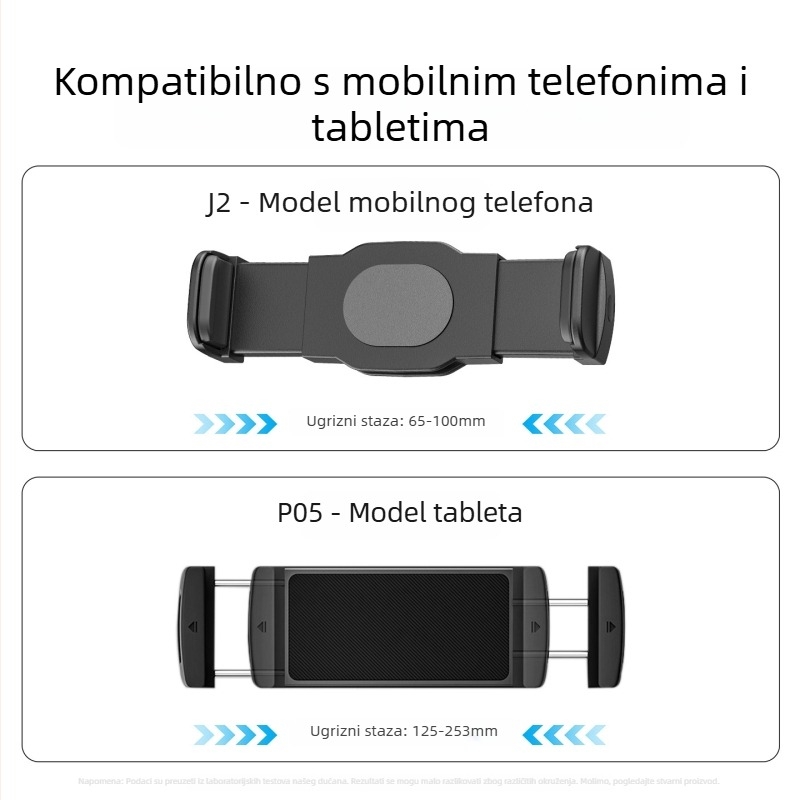 Klip držač za telefon s 17 mm kugličnom glavom, ABS, univerzalni auto nosač za telefon i tablet, jednostavan stil
