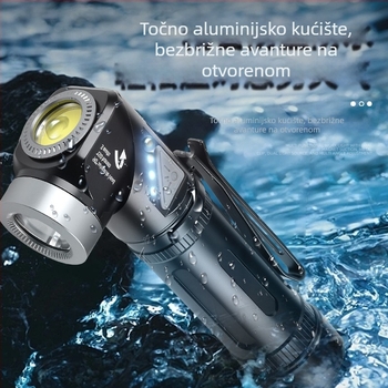 LED čelna svjetiljka s USB punjenjem, aluminijska legura, 30W, 3000mAh, magnetska baza, 90° prilagodba, domet 200–500 m, višestruka primjena na otvorenom