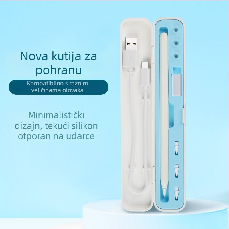 Apple Pencil Silikonska kutija – kompatibilna s Apple Pencil (1. i 2. generacijom), pribor za kapacitivnu olovku, stylus (Model: Apple Pen Box)