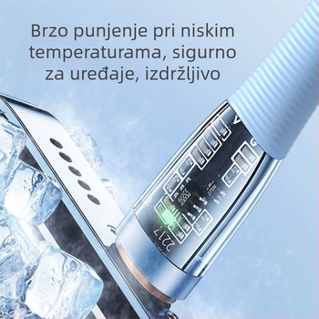 66W brzo punjenje s više sučelja USB-C/Lightning/Micro USB podatkovni kabel, proziran pleteni kabel, PD podrška, duljina 1–2 m, LED indikator